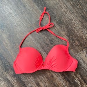 Coral/pink bathing suit top, size L :)